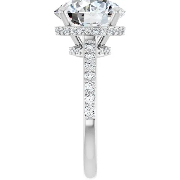 Hidden Halo-Style Engagement Ring Image 4 Hudson Valley Goldsmith New Paltz, NY