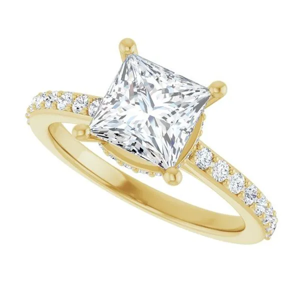 Hidden Halo-Style Engagement Ring Image 5 Hudson Valley Goldsmith New Paltz, NY