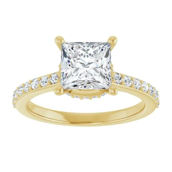 Hidden Halo-Style Engagement Ring Image 3 J. West Jewelers Round Rock, TX