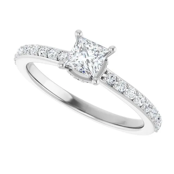 Hidden Halo-Style Engagement Ring Image 5 Hudson Valley Goldsmith New Paltz, NY