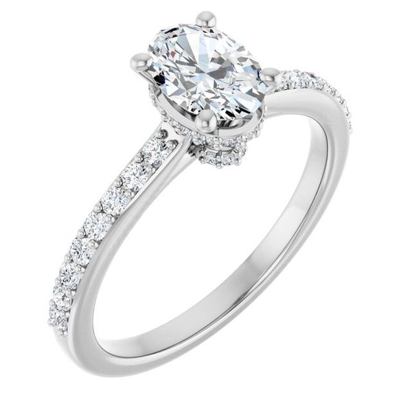 Hidden Halo-Style Engagement Ring