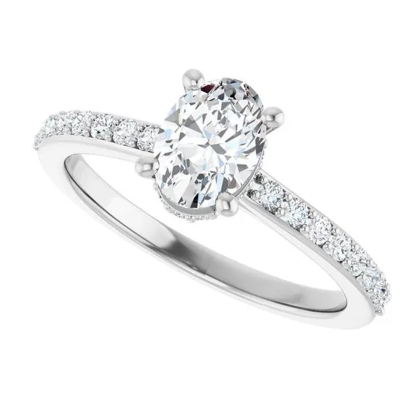 Hidden Halo-Style Engagement Ring Image 5 JF Jones Jewelers Rochester, NY