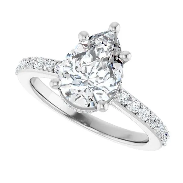 Hidden Halo-Style Engagement Ring Image 5 Hudson Valley Goldsmith New Paltz, NY