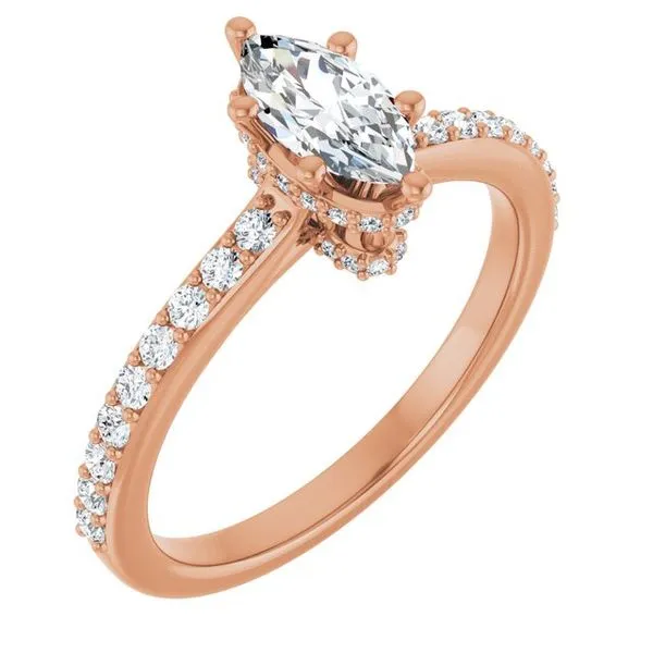 Hidden Halo-Style Engagement Ring J. West Jewelers Round Rock, TX