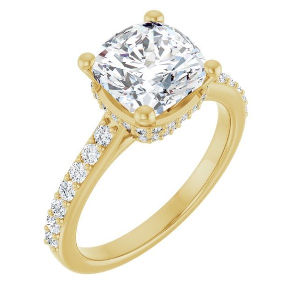 Hidden Halo-Style Engagement Ring
