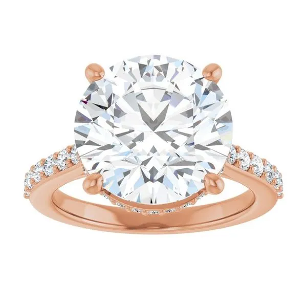 Hidden Halo-Style Engagement Ring Image 3 Hudson Valley Goldsmith New Paltz, NY