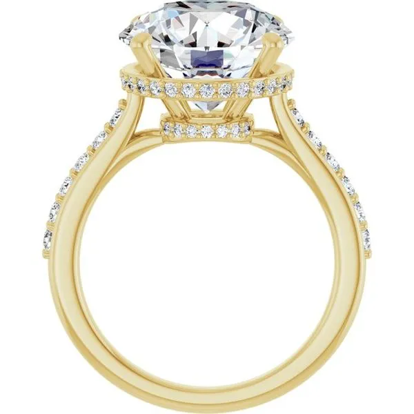 Hidden Halo-Style Engagement Ring Image 2 Hudson Valley Goldsmith New Paltz, NY