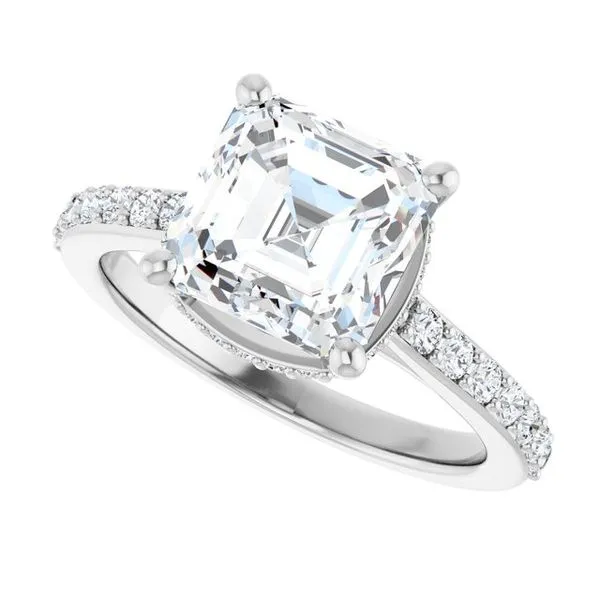 Hidden Halo-Style Engagement Ring Image 5 Don's Jewelry & Design Washington, IA