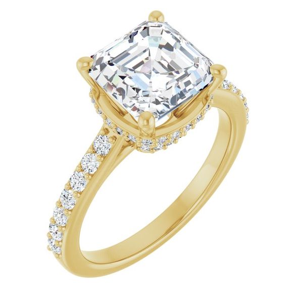 Hidden Halo-Style Engagement Ring