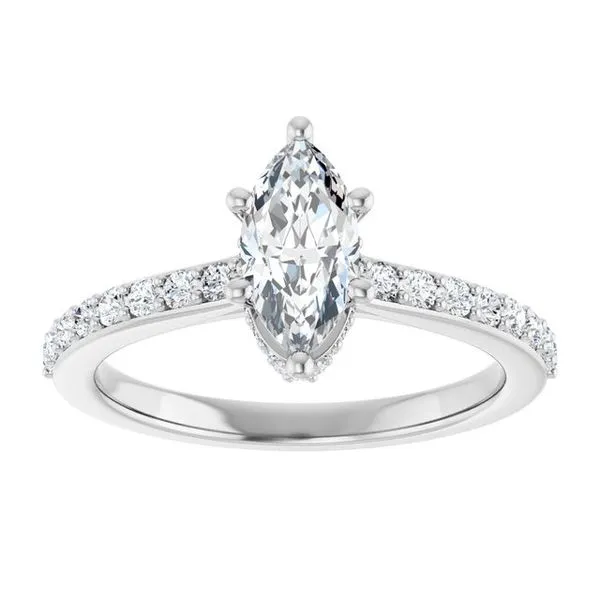 Hidden Halo-Style Engagement Ring Image 3 Ocean View Jewelers Millville, DE