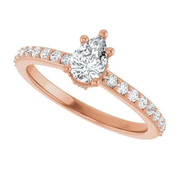 Hidden Halo-Style Engagement Ring Image 5 J. West Jewelers Round Rock, TX