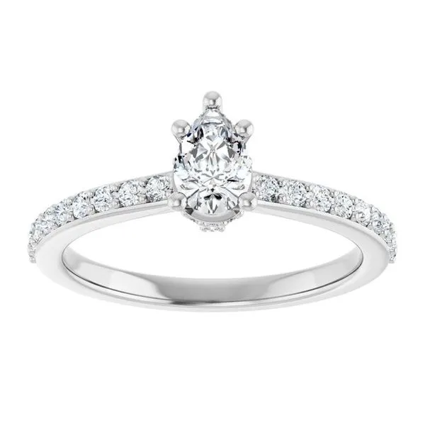 Hidden Halo-Style Engagement Ring Image 3 J. Thomas Jewelers Rochester Hills, MI