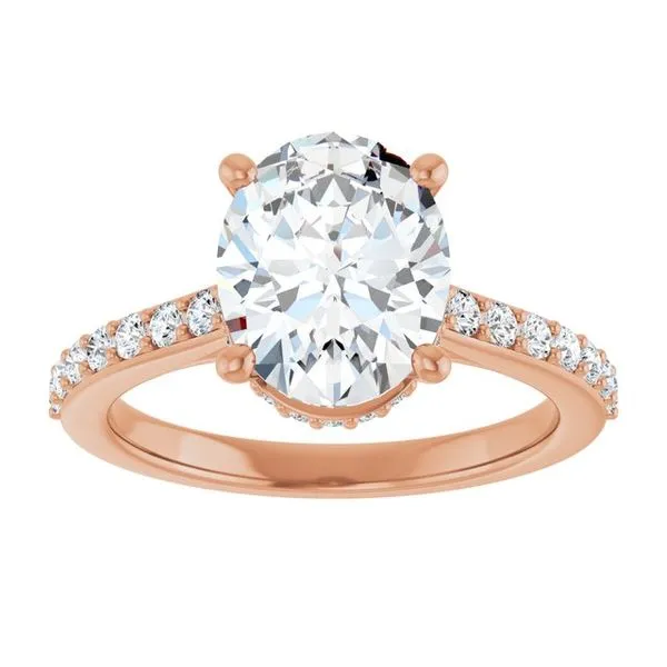 Hidden Halo-Style Engagement Ring Image 3 Vulcan's Forge LLC KANSAS CITY, MO