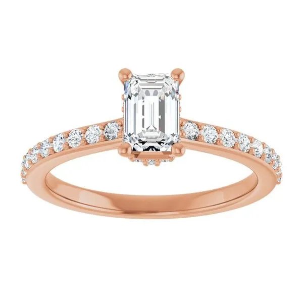 Hidden Halo-Style Engagement Ring Image 3 Don's Jewelry & Design Washington, IA