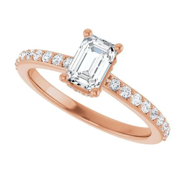 Hidden Halo-Style Engagement Ring Image 5 J. West Jewelers Round Rock, TX