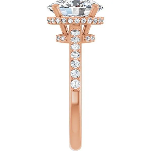 Hidden Halo-Style Engagement Ring Image 4 Hudson Valley Goldsmith New Paltz, NY