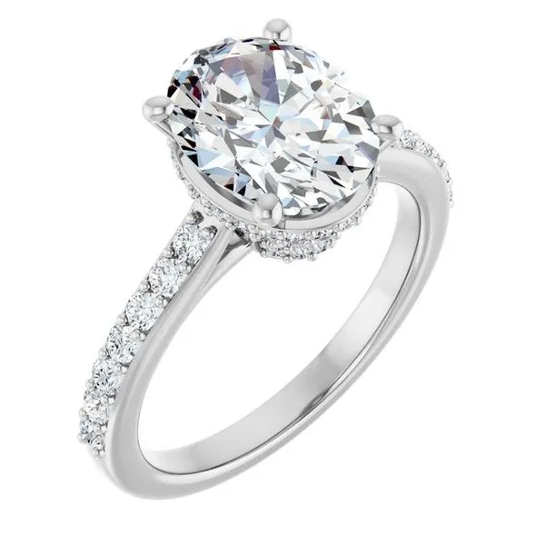 Hidden Halo-Style Engagement Ring Hudson Valley Goldsmith New Paltz, NY