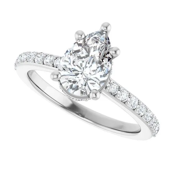 Hidden Halo-Style Engagement Ring Image 5 Don's Jewelry & Design Washington, IA