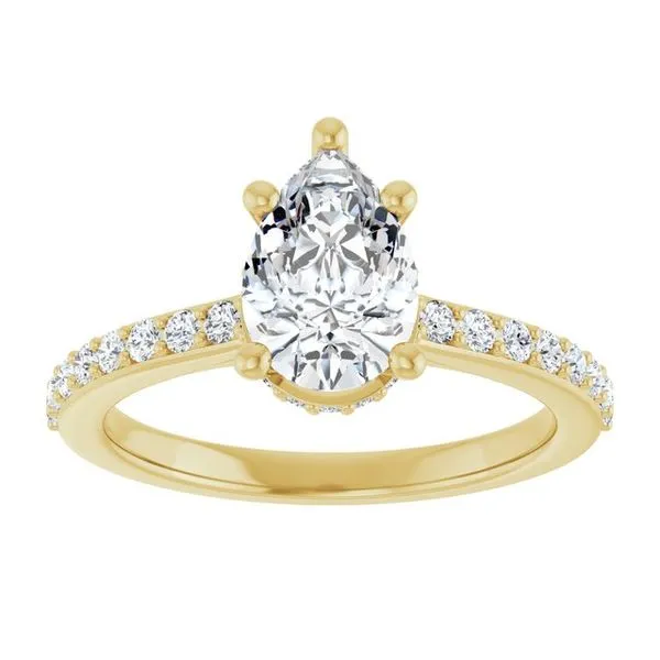 Hidden Halo-Style Engagement Ring Image 3 Hudson Valley Goldsmith New Paltz, NY