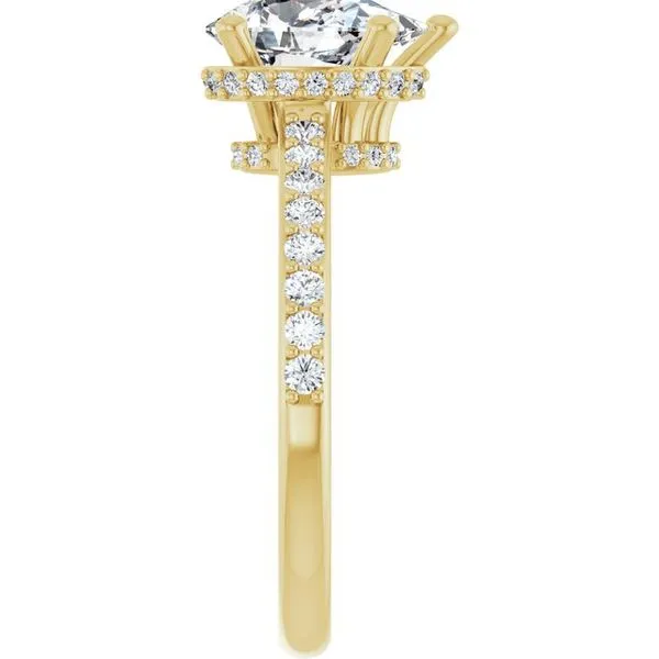 Hidden Halo-Style Engagement Ring Image 4 Hudson Valley Goldsmith New Paltz, NY