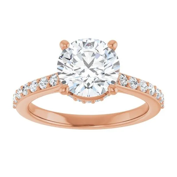 Hidden Halo-Style Engagement Ring Image 3 J. West Jewelers Round Rock, TX