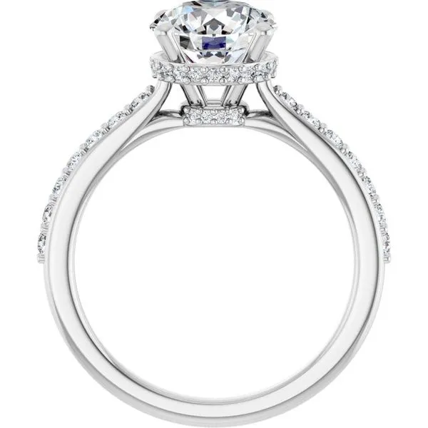 Hidden Halo-Style Engagement Ring Image 2 Hudson Valley Goldsmith New Paltz, NY