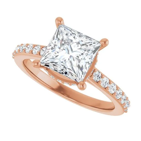 Hidden Halo-Style Engagement Ring Image 5 The Jewelry Source El Segundo, CA