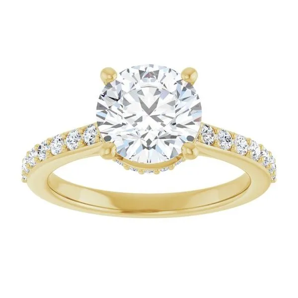 Hidden Halo-Style Engagement Ring Image 3 Raleigh Diamond Fine Jewelry Raleigh, NC