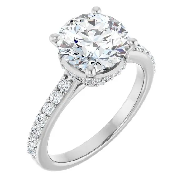 Hidden Halo-Style Engagement Ring Don's Jewelry & Design Washington, IA