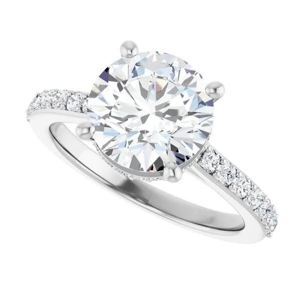 Hidden Halo-Style Engagement Ring Image 5 J. West Jewelers Round Rock, TX