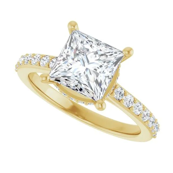 Hidden Halo-Style Engagement Ring Image 5 J. West Jewelers Round Rock, TX