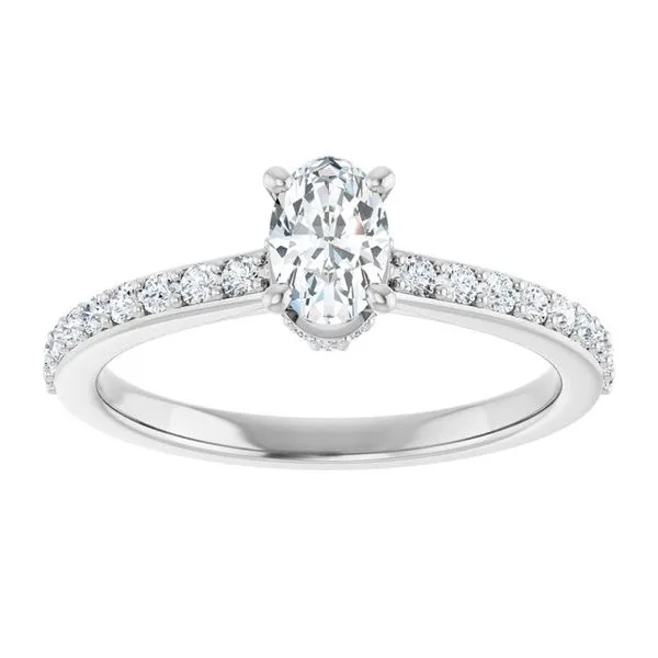 Hidden Halo-Style Engagement Ring Image 3 Don's Jewelry & Design Washington, IA
