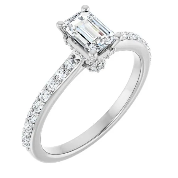 Hidden Halo-Style Engagement Ring Don's Jewelry & Design Washington, IA