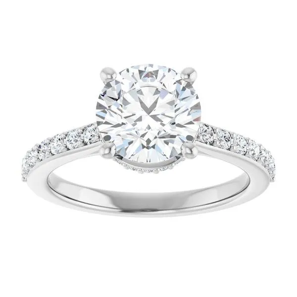 Hidden Halo-Style Engagement Ring Image 3 JF Jones Jewelers Rochester, NY