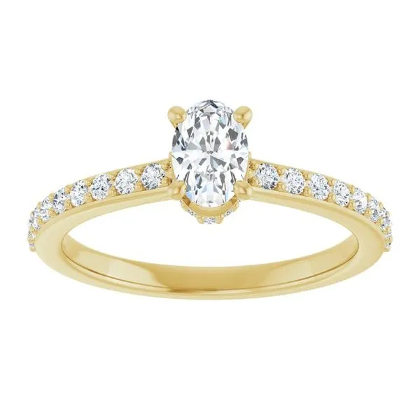 Hidden Halo-Style Engagement Ring Image 3 JF Jones Jewelers Rochester, NY