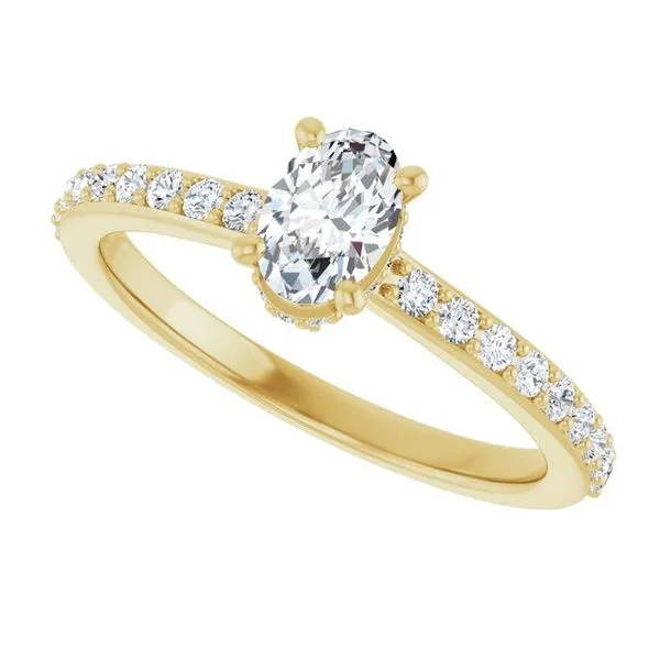 Hidden Halo-Style Engagement Ring Image 5 Don's Jewelry & Design Washington, IA