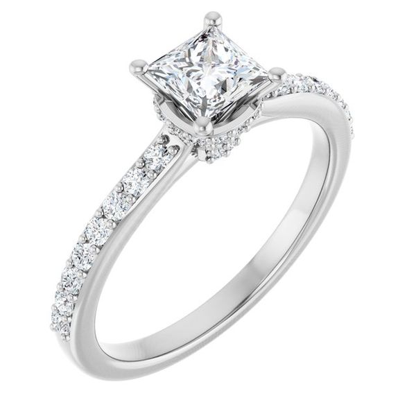 Hidden Halo-Style Engagement Ring