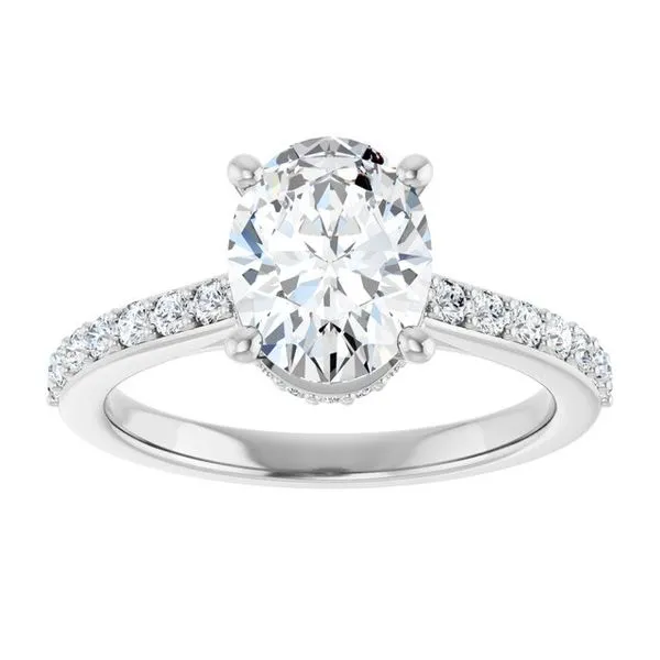 Hidden Halo-Style Engagement Ring Image 3 Ocean View Jewelers Millville, DE