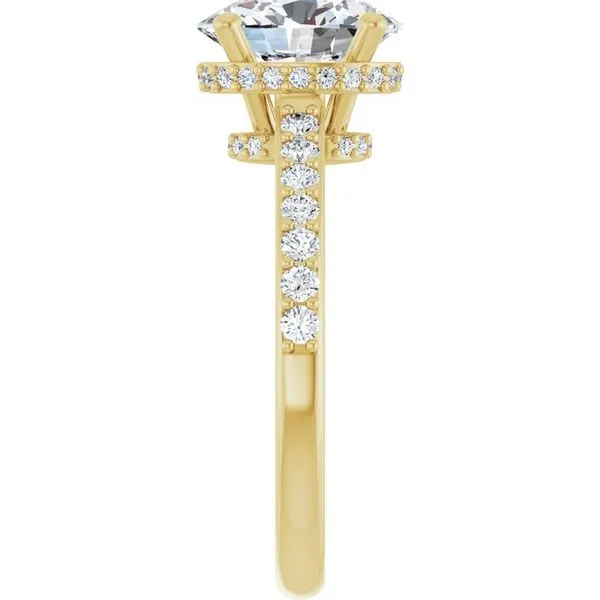 Hidden Halo-Style Engagement Ring Image 4 Vulcan's Forge LLC KANSAS CITY, MO