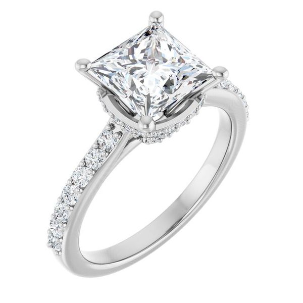 Hidden Halo-Style Engagement Ring