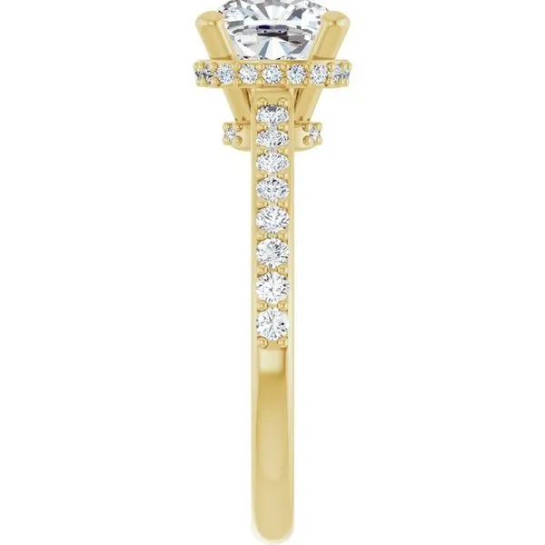 Hidden Halo-Style Engagement Ring Image 4 Hudson Valley Goldsmith New Paltz, NY