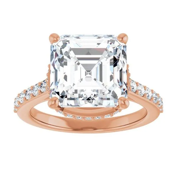 Hidden Halo-Style Engagement Ring Image 3 Hudson Valley Goldsmith New Paltz, NY