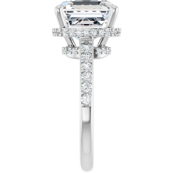 Hidden Halo-Style Engagement Ring Image 4 Hudson Valley Goldsmith New Paltz, NY