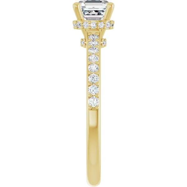 Hidden Halo-Style Engagement Ring Image 4 J. West Jewelers Round Rock, TX