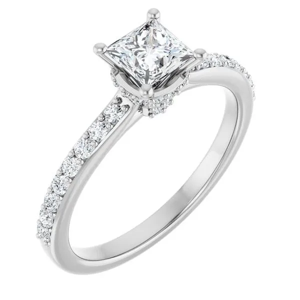 Hidden Halo-Style Engagement Ring J. West Jewelers Round Rock, TX
