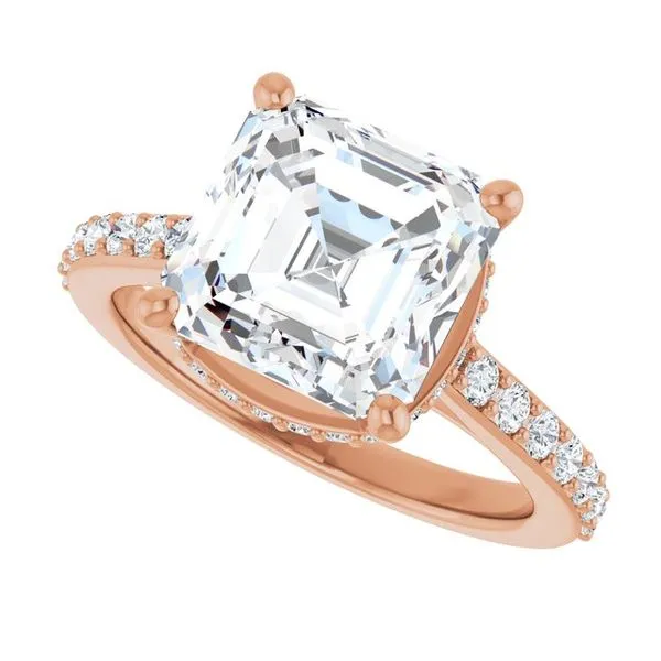 Hidden Halo-Style Engagement Ring Image 5 J. West Jewelers Round Rock, TX