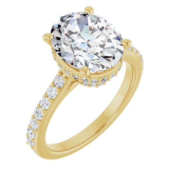Hidden Halo-Style Engagement Ring