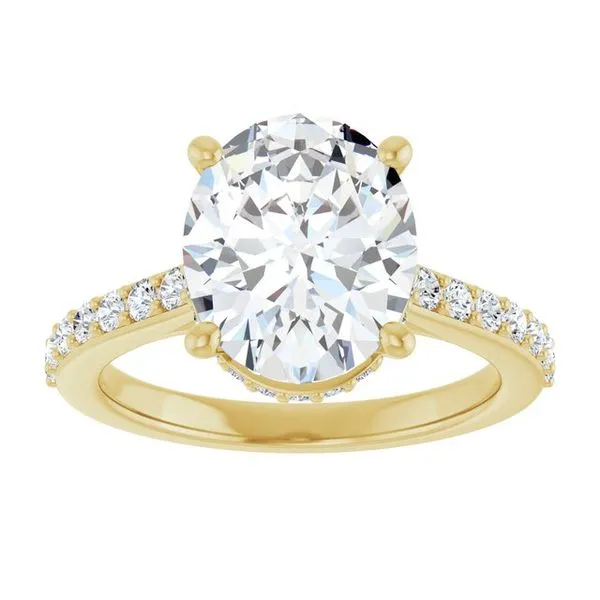 Hidden Halo-Style Engagement Ring Image 3 Hudson Valley Goldsmith New Paltz, NY