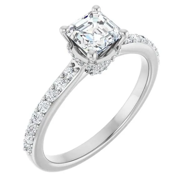 Hidden Halo-Style Engagement Ring JF Jones Jewelers Rochester, NY