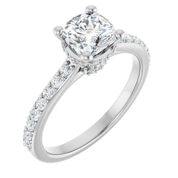 Hidden Halo-Style Engagement Ring Michael Szwed Jewelers Longmeadow, MA